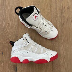 Jordan Shoes Kids 2Y 6 Rings Sneakers University Red White Black 323432-160 Boys